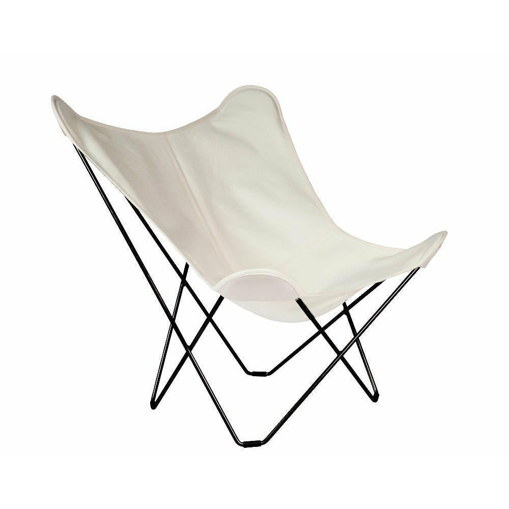 Cuero Sunshine Mariposa Butterfly Chair, Oyster/Black