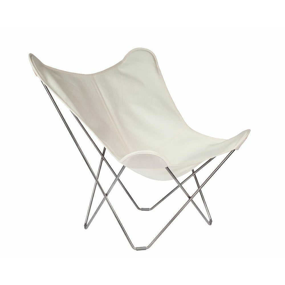Cuero Sunshine Mariposa蝴蝶椅，牡蛎/灰色室外框架