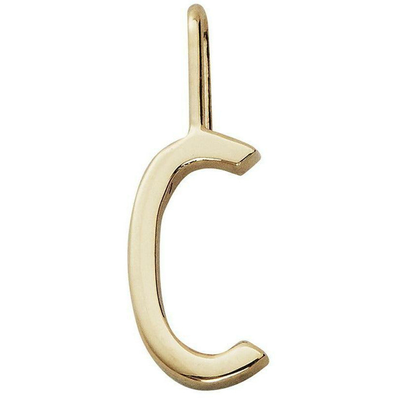 Design Letters Bokstäver hänge A z 10 mm, guld, c