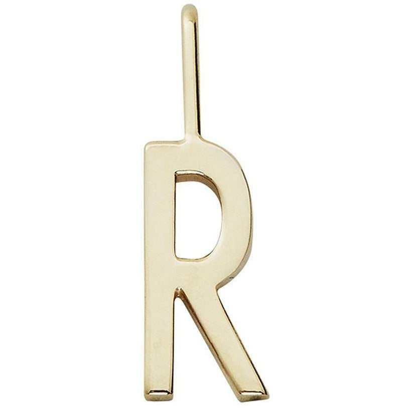 Design Letters Buchstaben-Anhänger A Z 10 Mm, Gold, R
