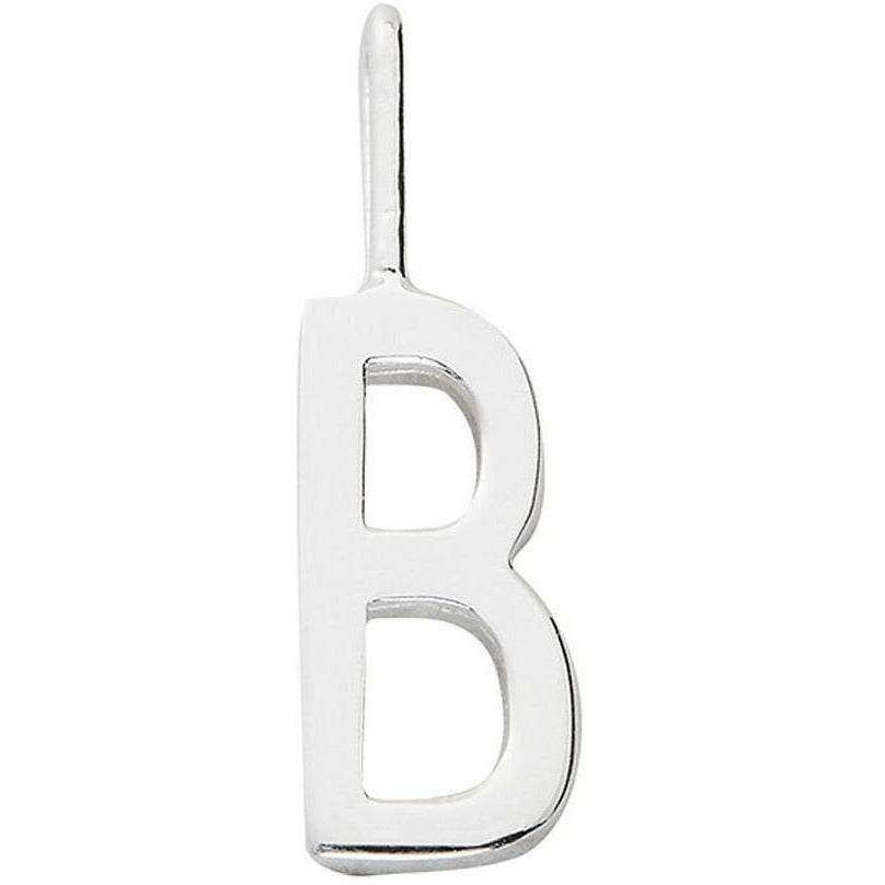Design Letters Bogstaver vedhæng a z 10 mm, sølv, b