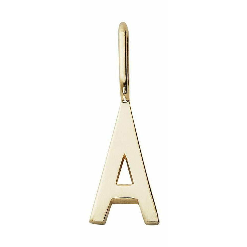 Design Letters Bokstäver hänge A z 16 mm, guld, a