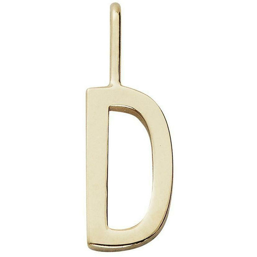 Design Letters Bokstäver hänge A z 16 mm, guld, D