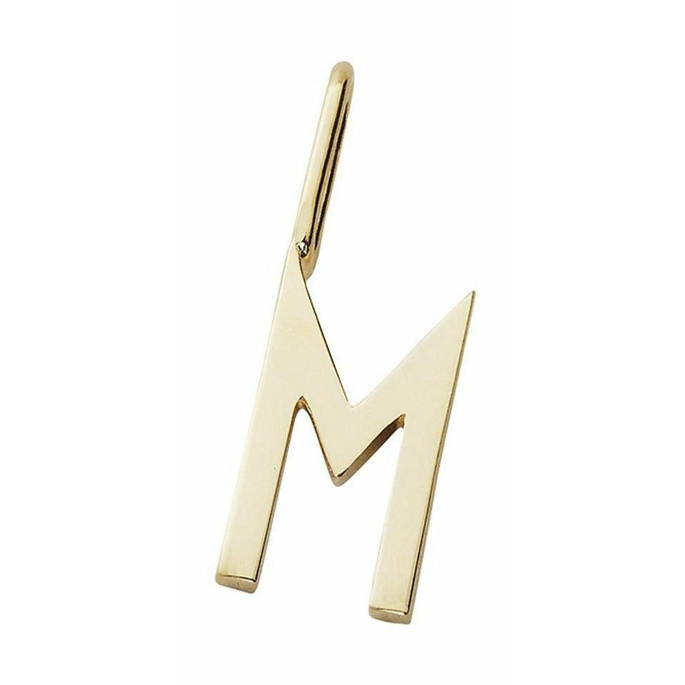 Design Letters Bogstaver pendel a z 16 mm, guld, m