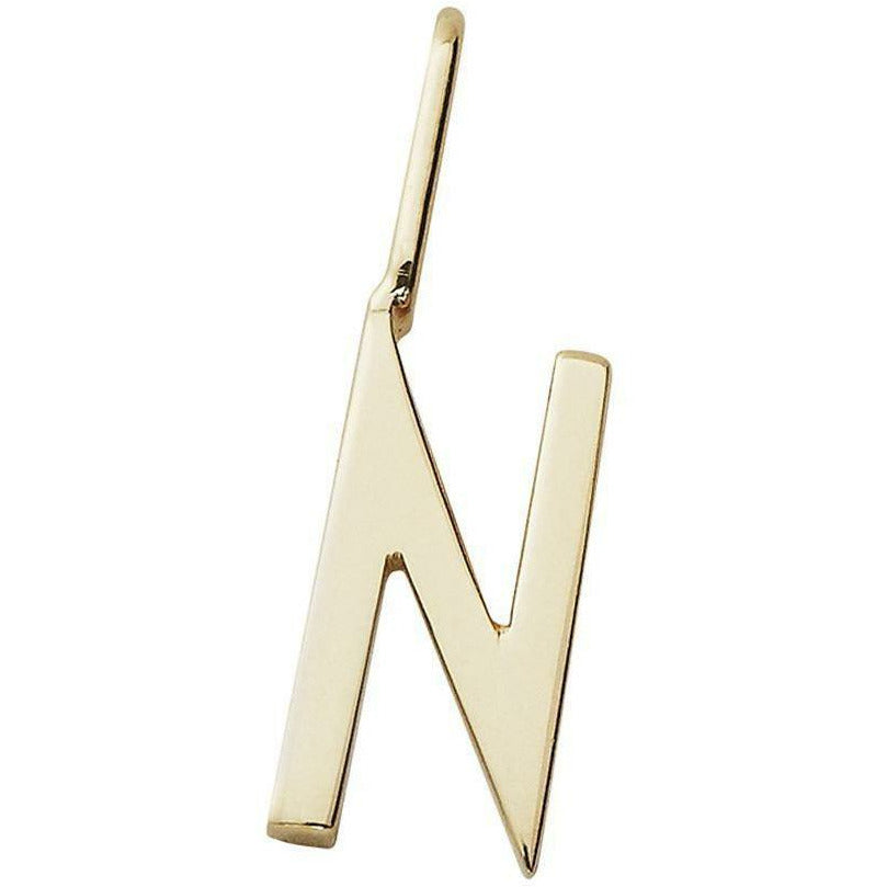 Design Letters Buchstaben-Anhänger A Z 16 Mm, Gold, N