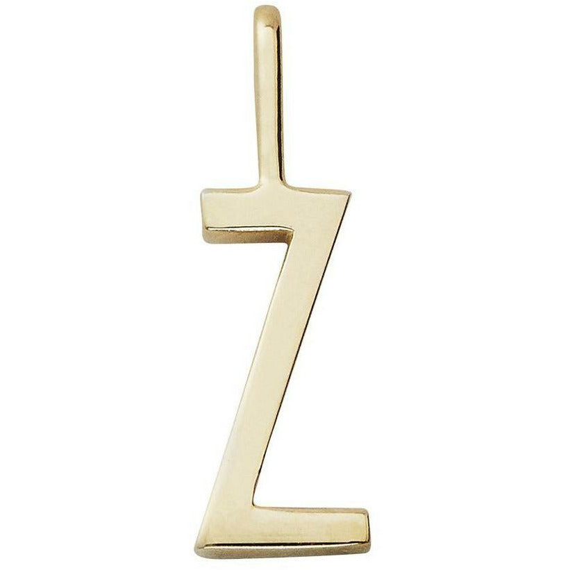 设计字母吊坠A Z 16毫米，金，Z
