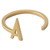 Design Letters Letter Ring A Z, 18k Gold Plated, A