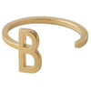 Design Letters Letter Ring A Z, 18k Gold Plated, B