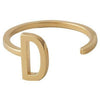Design Lettere Letter Ring A Z, 18k oro placcato, D