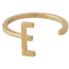 Design Lettere Letter Ring A Z, 18k oro placcato, E