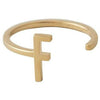 Design Letters Letter Ring A Z, 18k Gold Plated, F