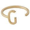 Design Letters Letter Ring A Z, 18k Gold Plated, G