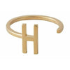 Design Lettere Letter Ring A Z, 18k oro placcato, H