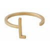 Design Lettere Letter Ring A Z, 18k oro placcato, L