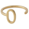 Design Letters Letter Ring A Z, 18k Gold Plated, O