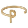 Design Lettere Letter Ring A Z, 18k oro placcato, p