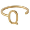 Design Letters Letter Ring A Z, 18k Gold Plated, Q