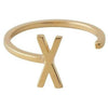 Design Letters Letter Ring A Z, 18k Gold Plated, X
