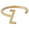 Design Lettere Letter Ring A Z, 18k oro placcato, Z