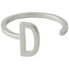 Design Lettere Letter Ring A Z, 925 Sterling Silver, D