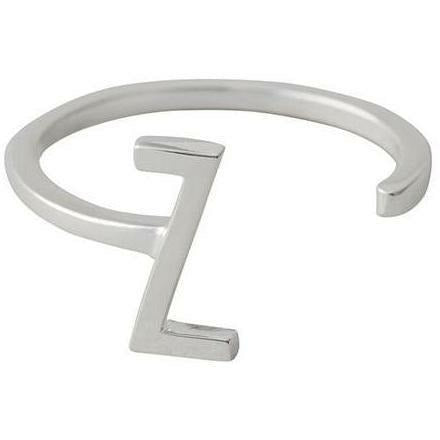 Letras de diseño Lets Ring A Z, 925 Sterling Silver, Z