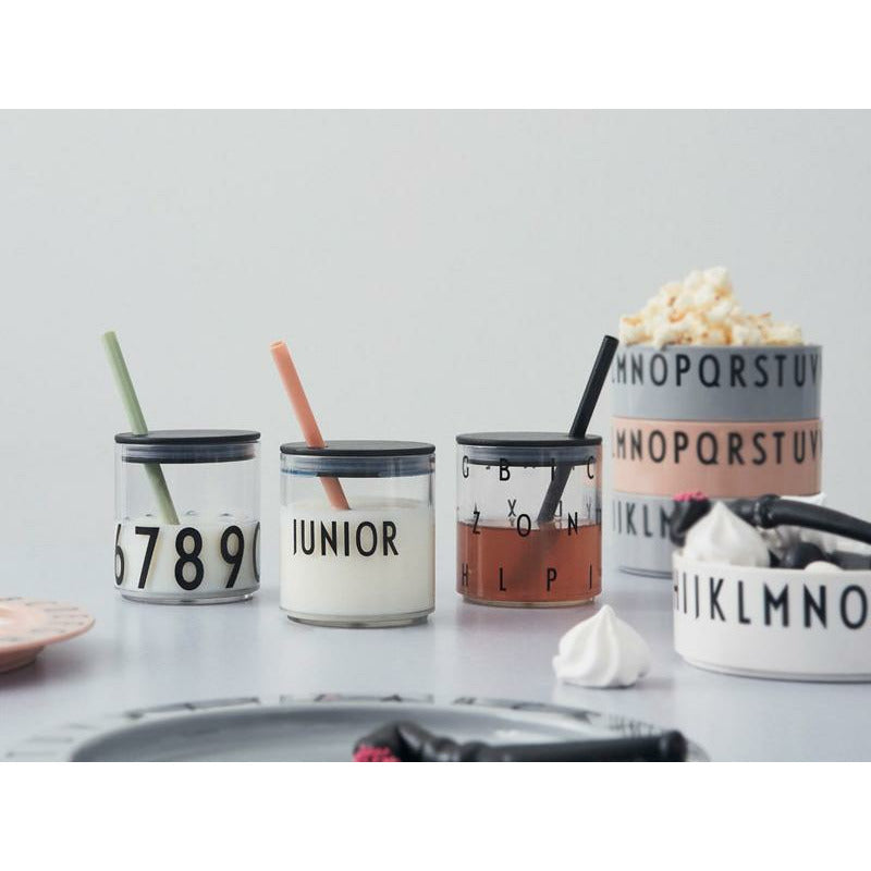 Design Letters Lid With Straw (For Tritan), Nude