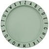 Design Letters Eat & Learn Plate Tritan Green, Abc