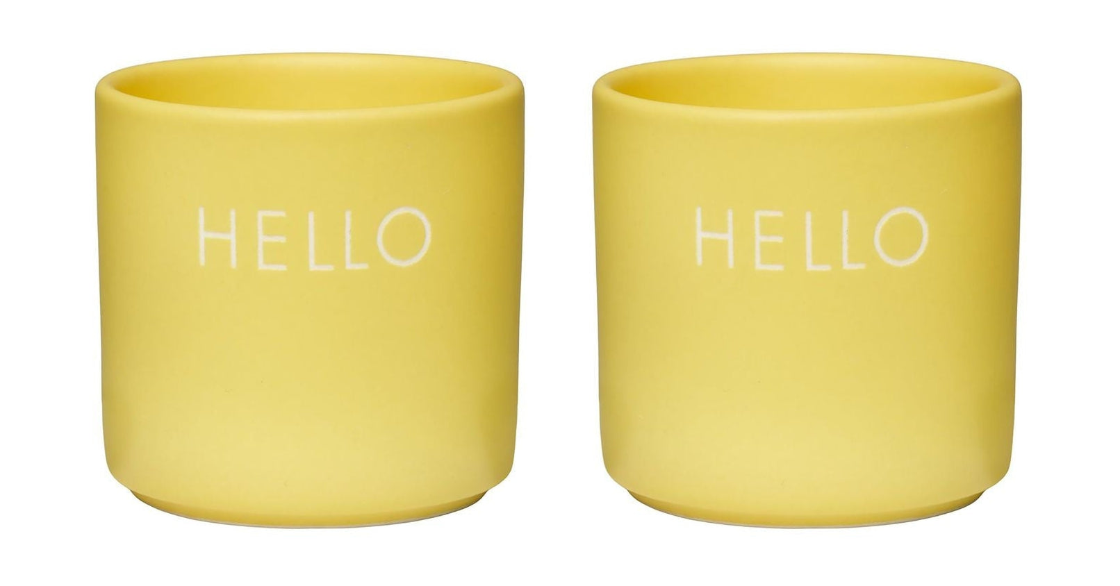 Design Letters Egg Cup 2 P Cs. Hello, Yellow