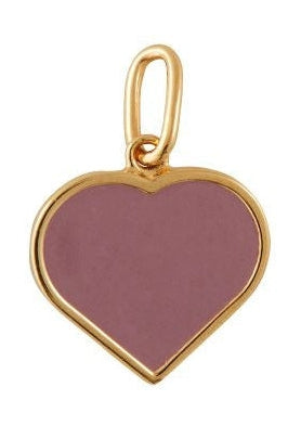 Design Letters Émail Pendentif Gold Heart, Purple Dusty