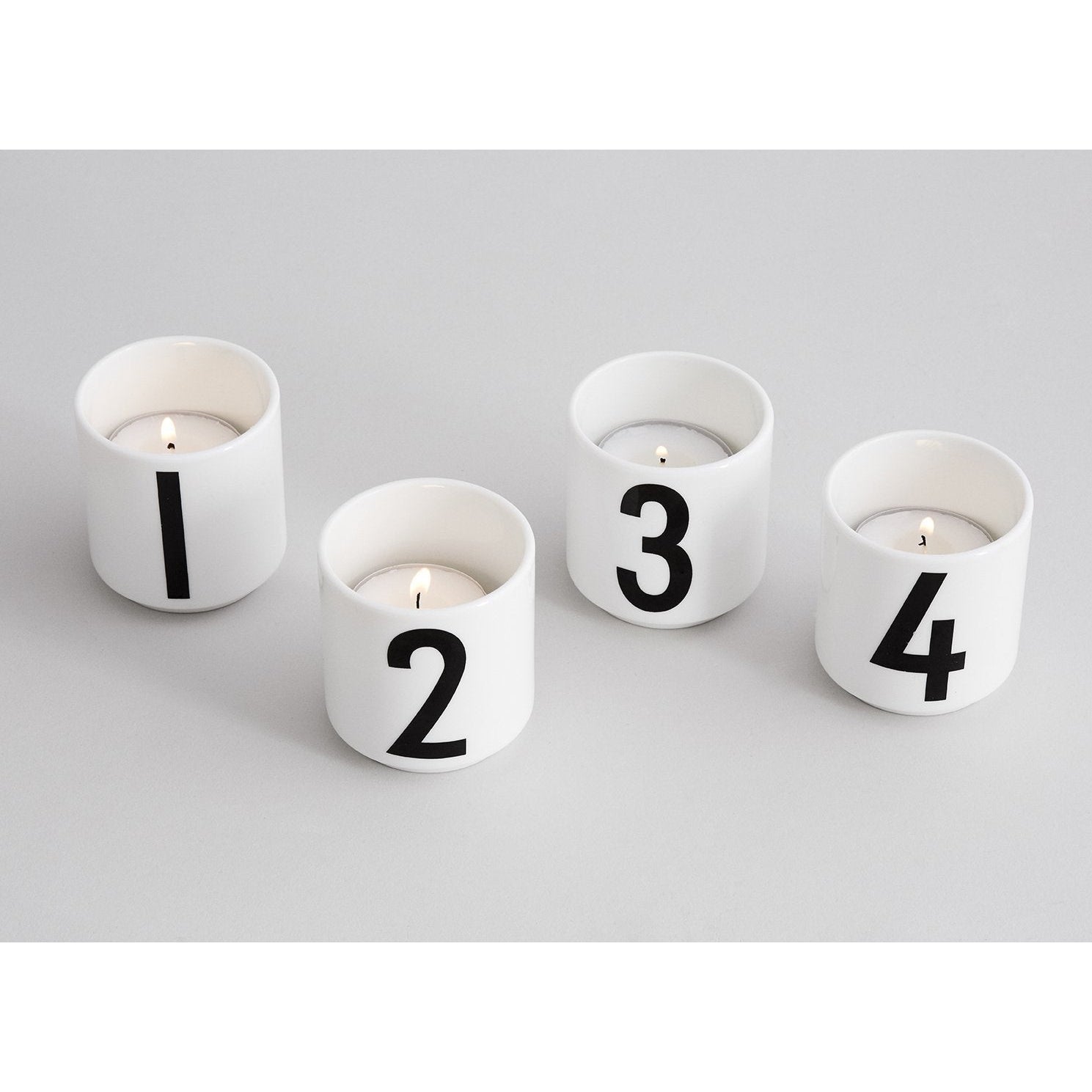 Design Letters Espresso-Tassen 1 4er Set, Weiß