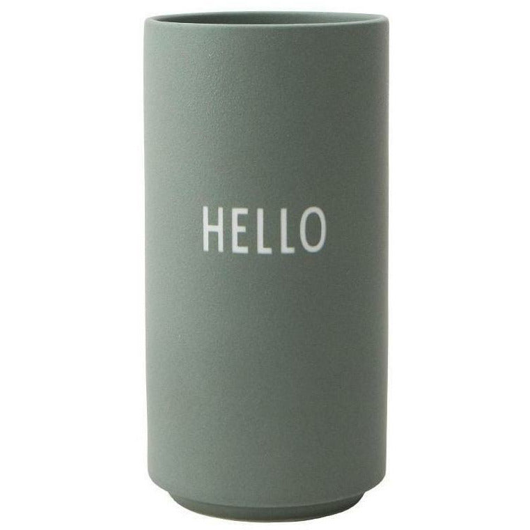 Design Lettere Vase preferito Hello, Green