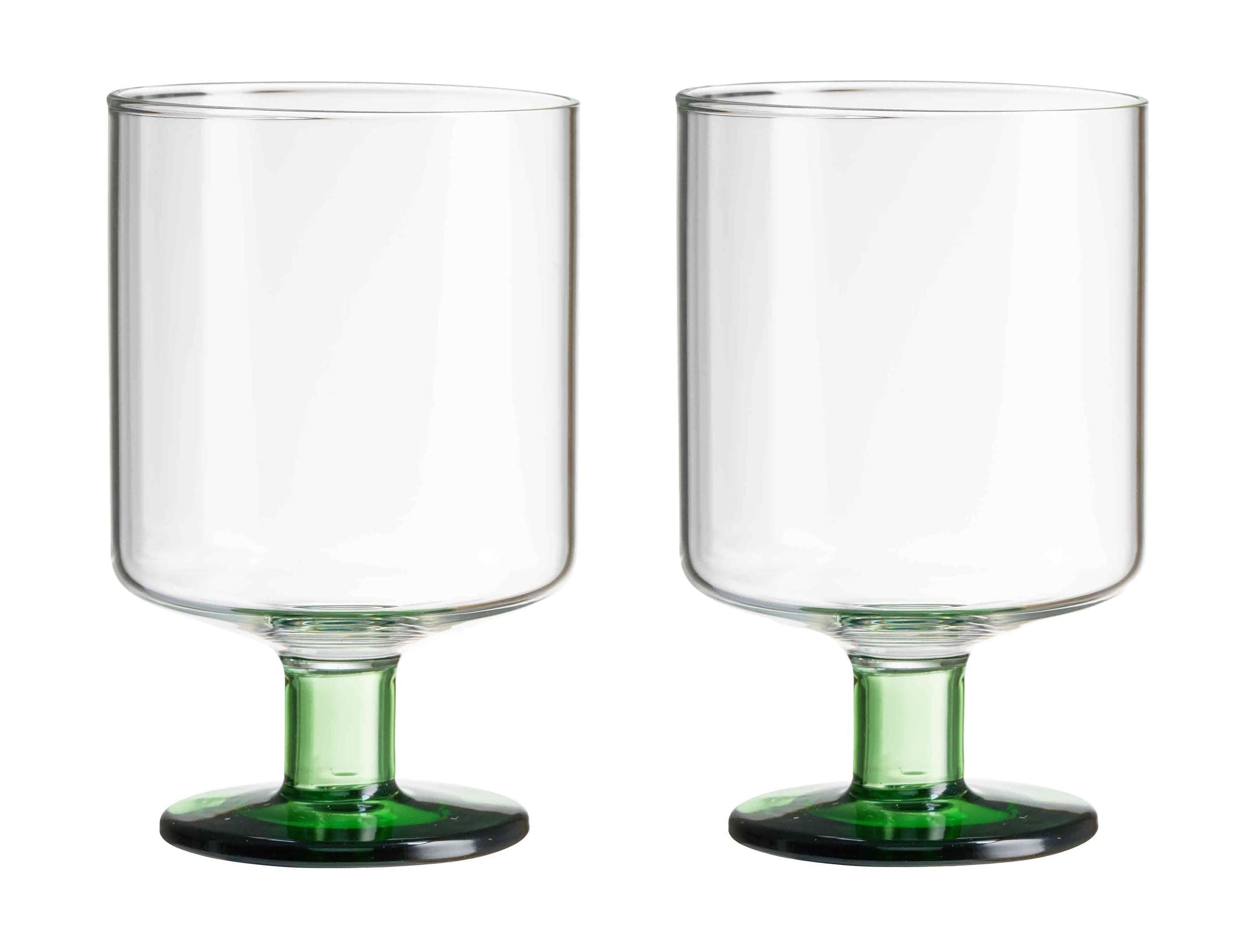 Design Letters Generous Wine Glass 2 P Cs., Clear/Green