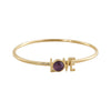 Lettere di design Great Love Bangle 18k Gold Plaked, Ameetyst Violet