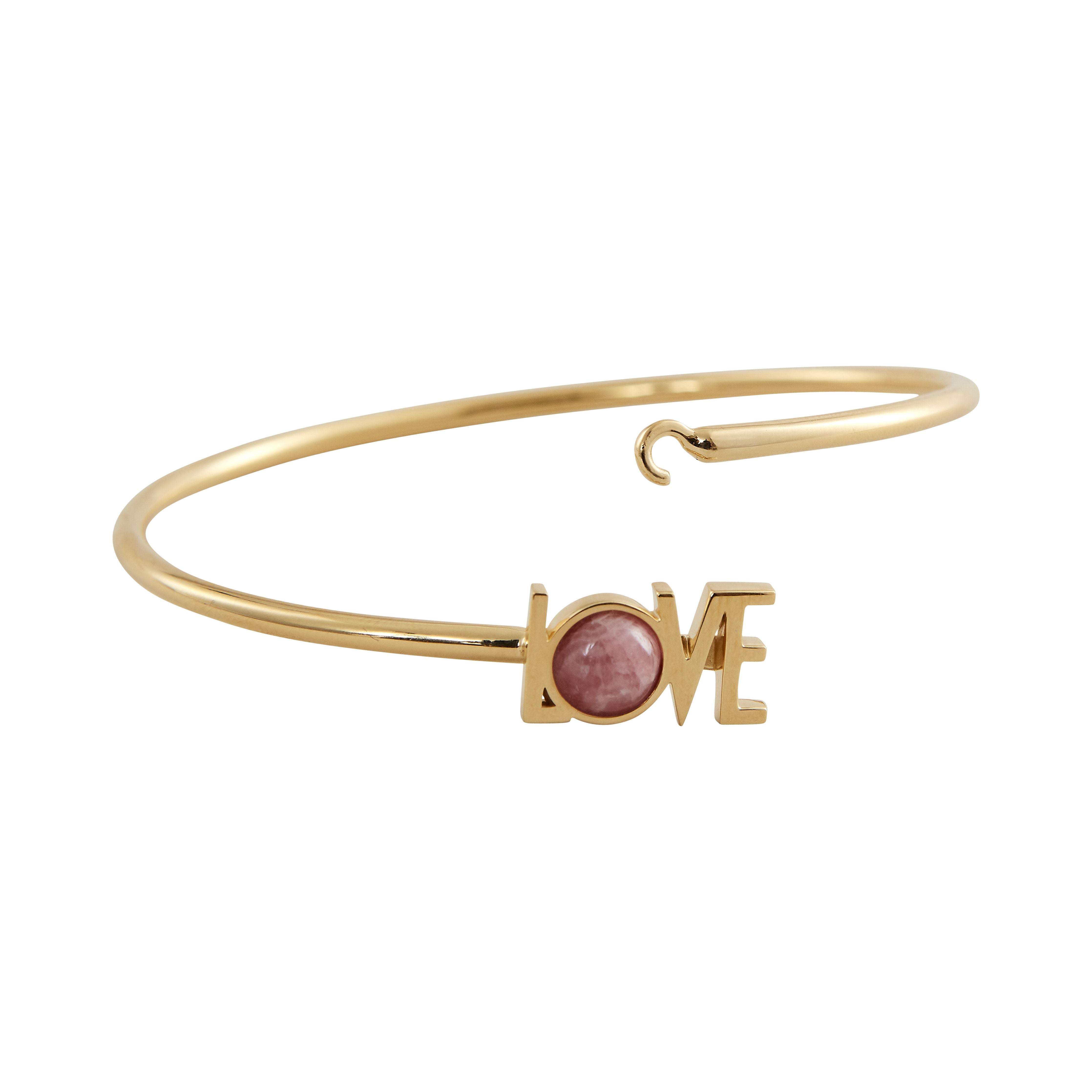 Design Letters Great Love Bangle 18K Gold Plated, Red Chritbile