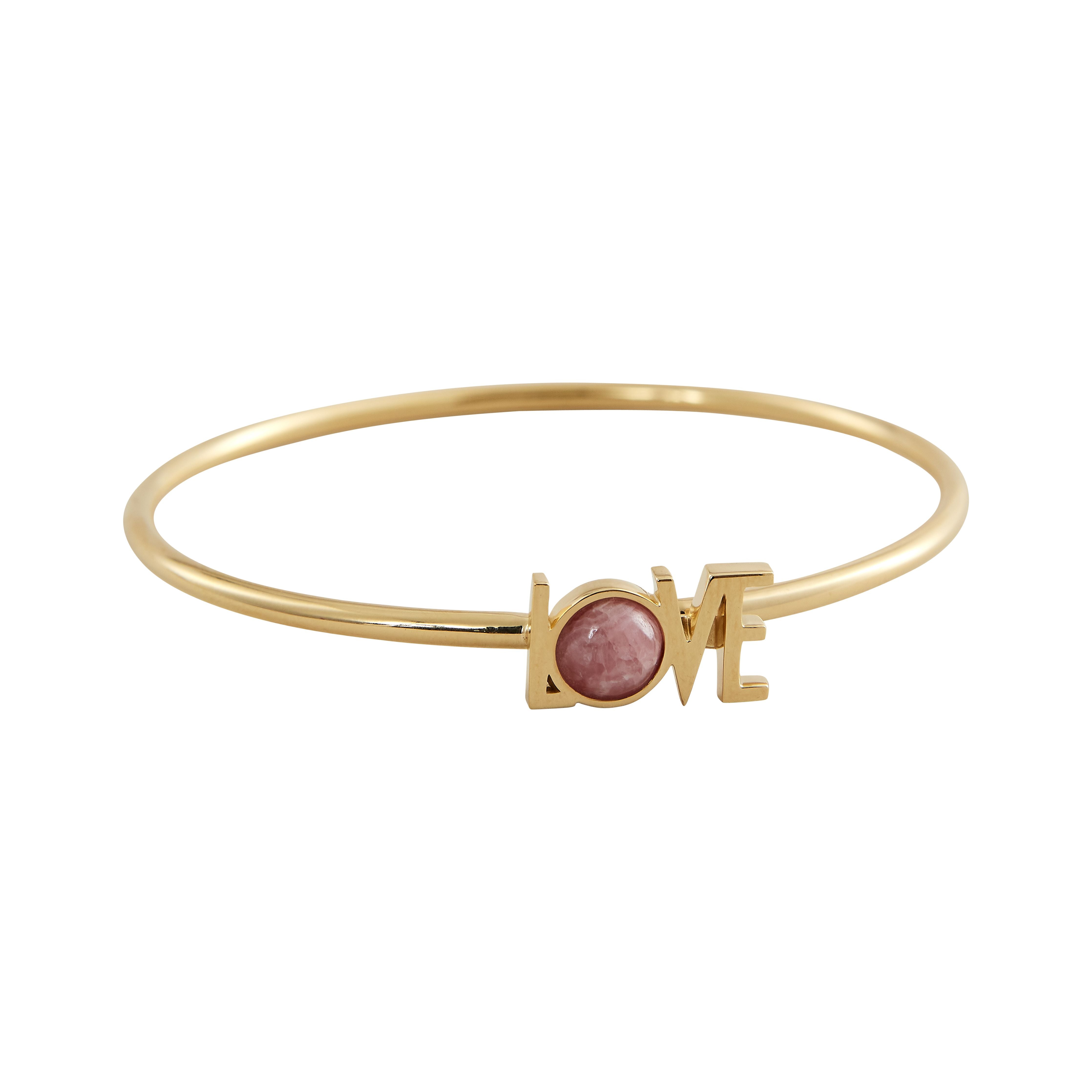Design Letters Great Love Bangle 18K Gold Plated, Red Chritbile