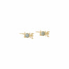 Design Letters Great Love -oorbellen Set van 2 18k goud vergulde, aquamarijnblauw