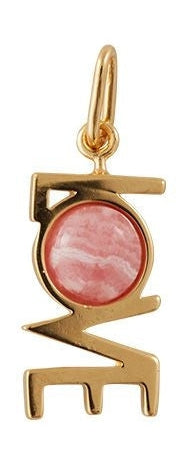 Design Letters Great Love Pendant 18k Gold Plated, Red Chritbile