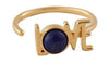 Design Letters Great Love Ring 18K Gold Ploated, Lapis Lazuli Blue