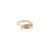 Lettere di design Great Mom Ring Gold 18K Gold Plaked, Red Chrosite
