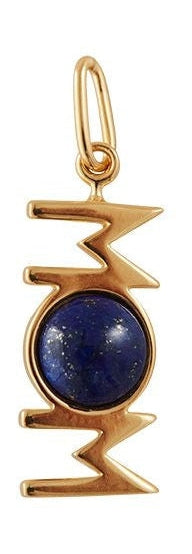 Design Letters Stor mor pendel 18k guldbelagt, lapis lazuli blå