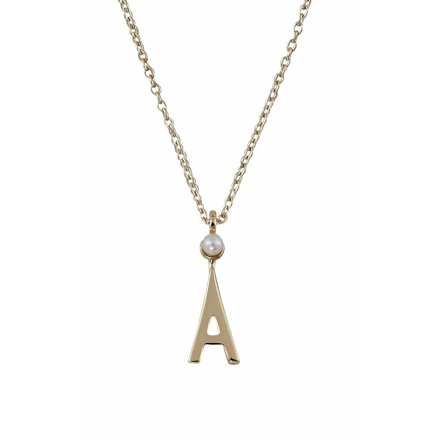 Design Letters Halskette aus reinem Gold, A