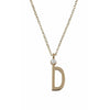 Design Letters Necklace In Pure Gold, D