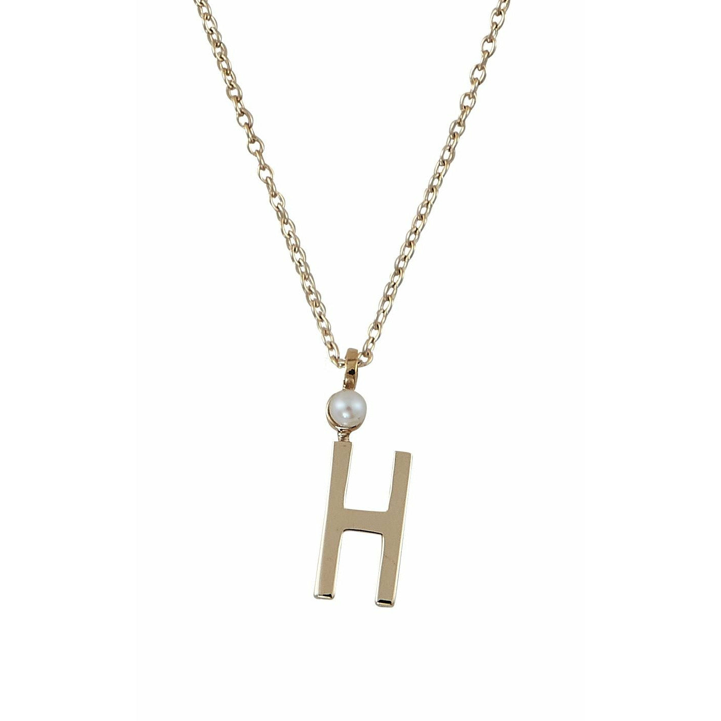 Design Letters Halskette aus reinem Gold, H