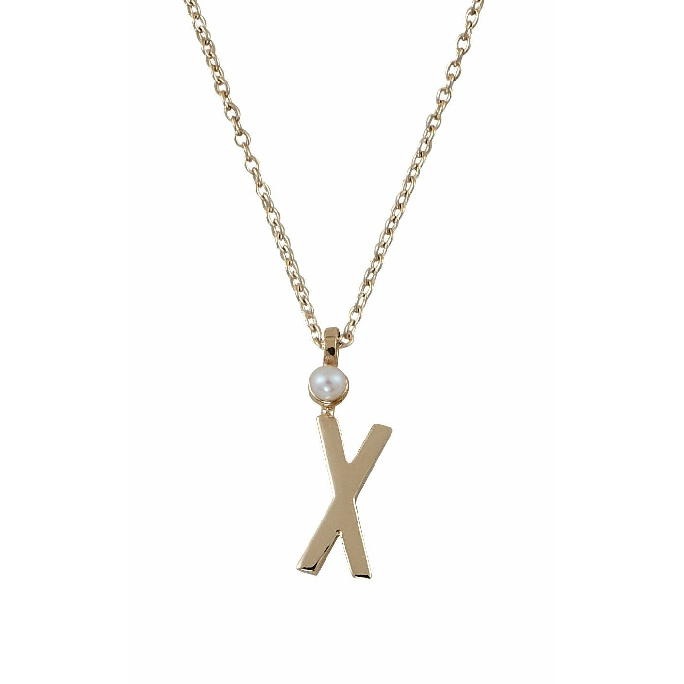 Design Letters Halskette aus reinem Gold, X