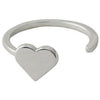 Design Letters Heart Ring, Silver
