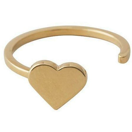 Design Letters Heart Ring, Gold Plated