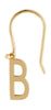 Lettere di progettazione orecchini iniziali con lettera oro, b