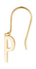 Design Letters Initial Earrings With Letter Gold, P