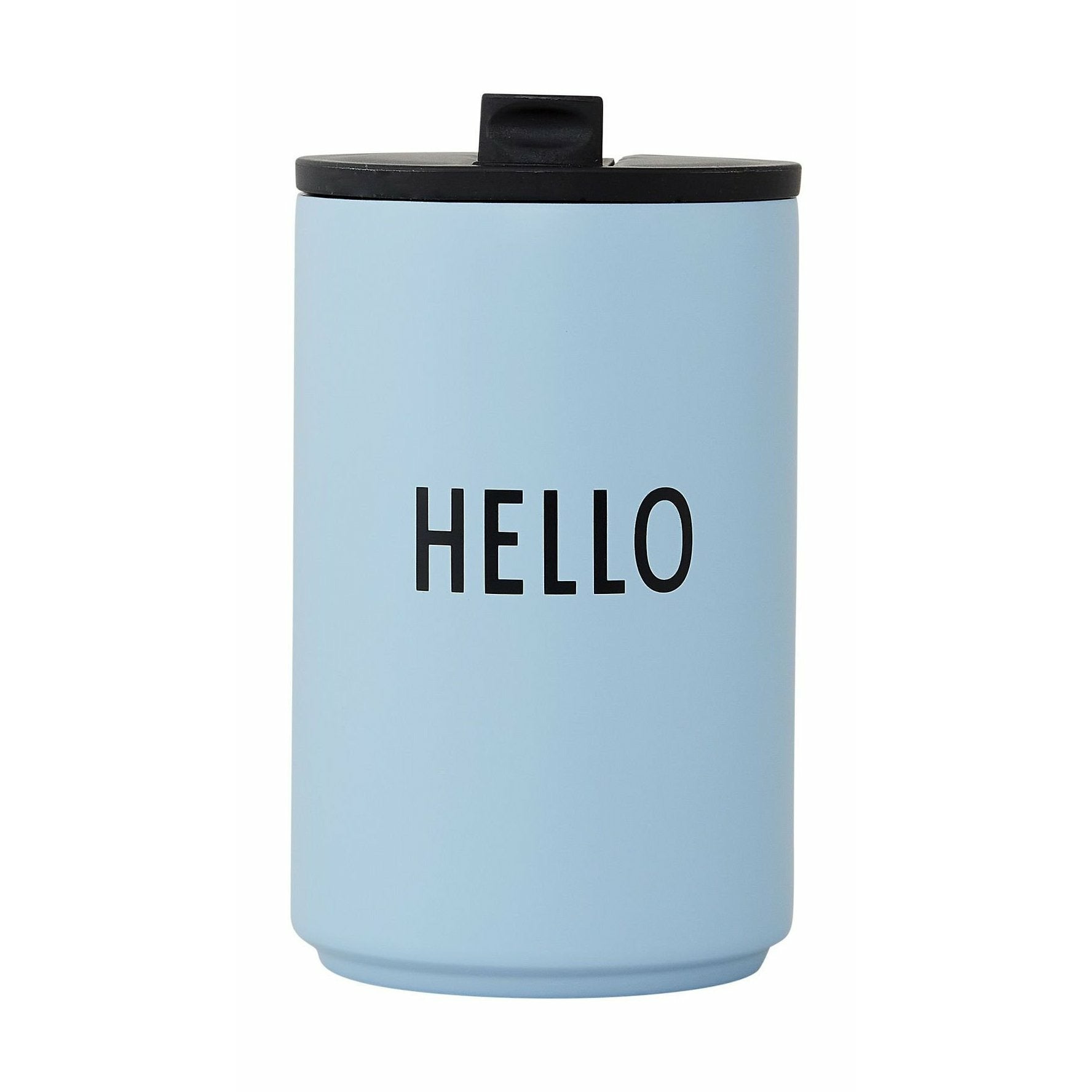 Design Letters Insulated Mug Hello, Light Blue