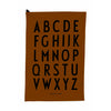 设计字母经典茶巾套2，棕色